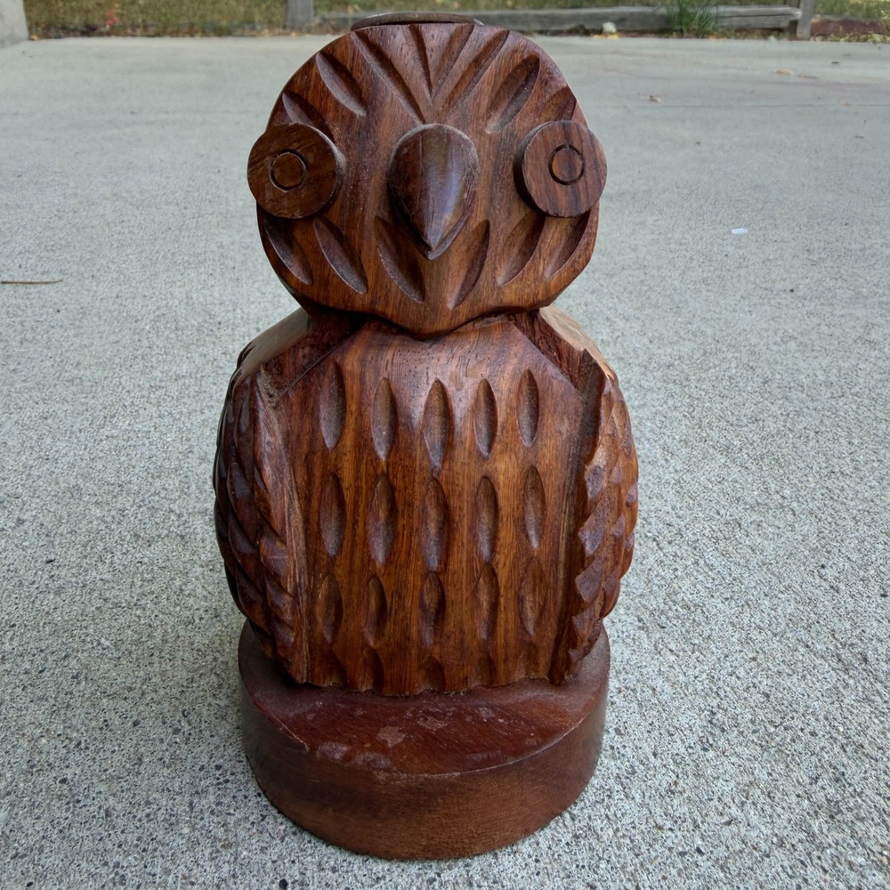 Matr Boomie Hand Carved Wooden Owl Eyeglass Holder Stand Made in India
